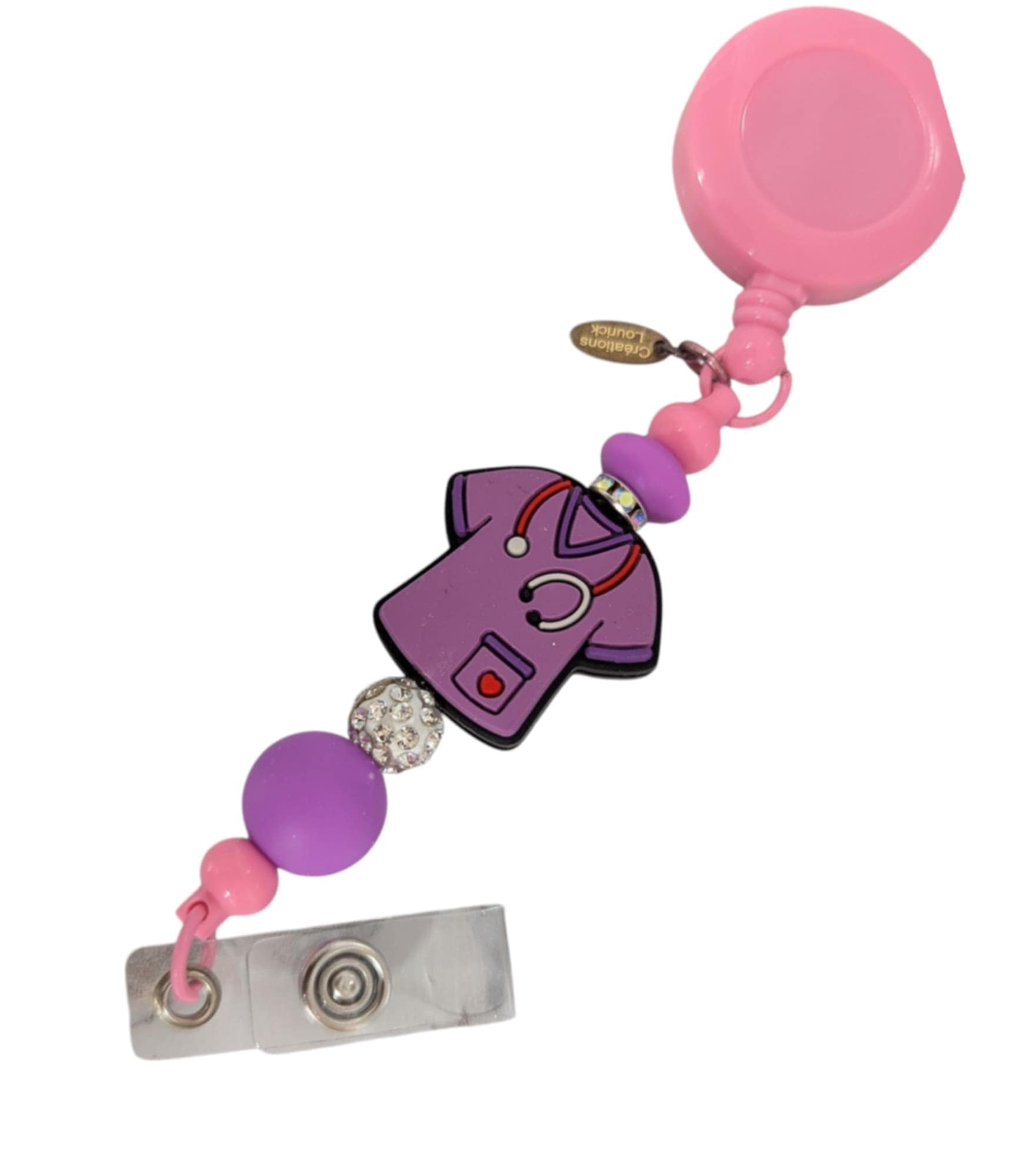 Porte badge de fantaisie / Porte clé rétractable