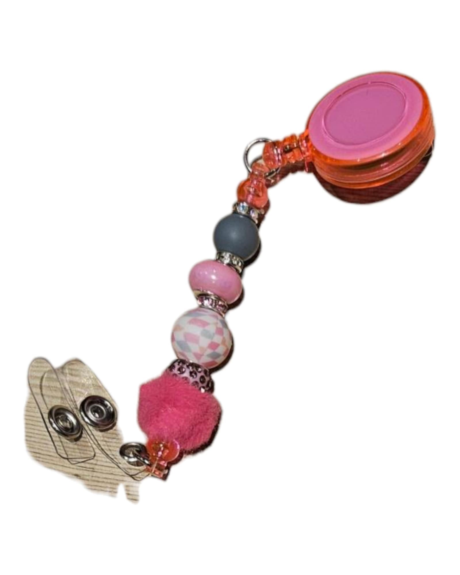Porte badge de fantaisie / Porte clé rétractable